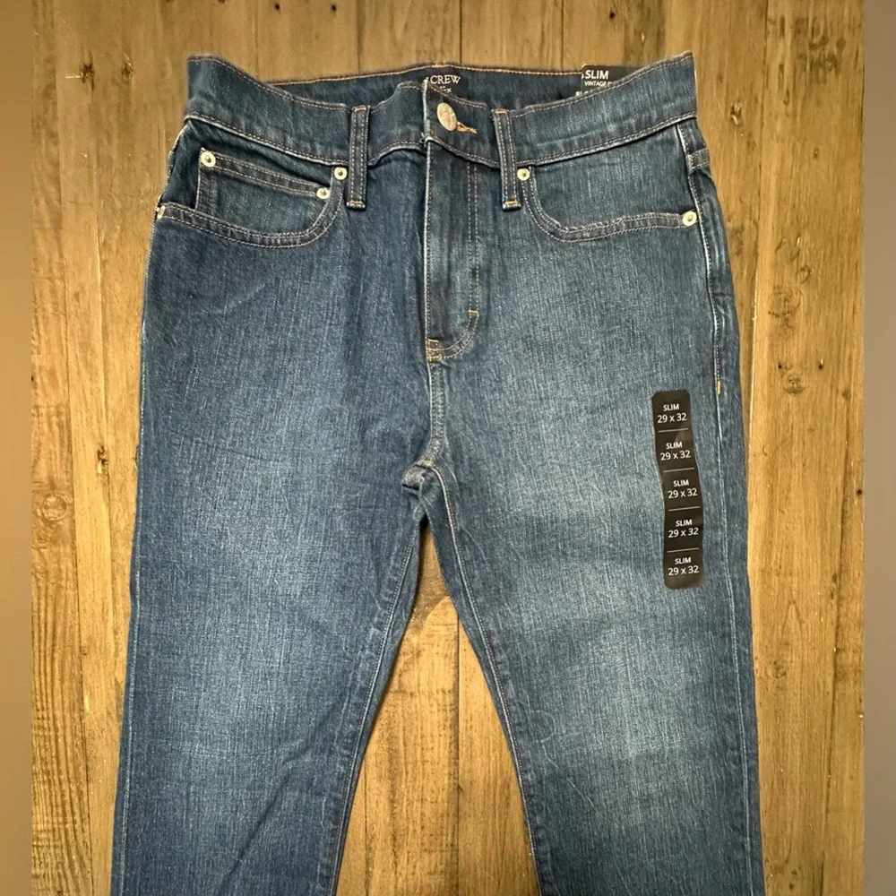 NWT J. Crew Men’s Slim-fit jean in vintage stretch - Size 29x32 - Heritage Blue